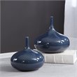 Uttermost Zayan 2-Piece Coastal Style Ceramic Vase Set in Blue