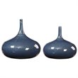 Uttermost Zayan 2-Piece Coastal Style Ceramic Vase Set in Blue
