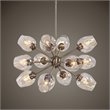 Uttermost Chet 12-Light Steel and Glass Sputnik Chandelier in Antique Brass