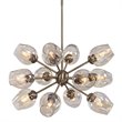 Uttermost Chet 12-Light Steel and Glass Sputnik Chandelier in Antique Brass