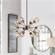 Uttermost Chet 12-Light Steel and Glass Sputnik Chandelier in Antique Brass