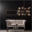 Uttermost Chet 12-Light Steel and Glass Sputnik Chandelier in Antique Brass