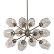 Uttermost Chet 12-Light Steel and Glass Sputnik Chandelier in Antique Brass