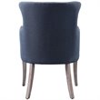 Uttermost Yareena Coastal Wood and Fabric Wingback Accent Chair - Denim Blue/Oak