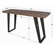 Uttermost Freddy Metal Accent Console Table in Weathered Oak and Aged Black