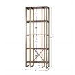 Uttermost Karishma 4-Shelf MDF and Metal Bookcase in Antique Gold/Dark Walnut