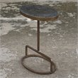 Uttermost Jessenia Marble and Metal Accent Table in Antique Brushed Gold