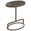Uttermost Jessenia Marble and Metal Accent Table in Antique Brushed Gold