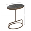 Uttermost Jessenia Marble and Metal Accent Table in Antique Brushed Gold