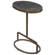 Uttermost Jessenia Marble and Metal Accent Table in Antique Brushed Gold