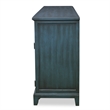 Uttermost Oksana Coastal Wood and Glass Sideboard in Antique Green/Antique White