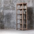 Uttermost Delancey 5-Shelf Wood and Metal Bookcase in Weathered Oak and Pewter