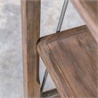 Uttermost Delancey 5-Shelf Wood and Metal Bookcase in Weathered Oak and Pewter