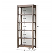 Uttermost Delancey 5-Shelf Wood and Metal Bookcase in Weathered Oak and Pewter