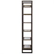 Uttermost Olwyn 6-Shelf Iron and Glass Bookcase in Driftwood and Aged Steel