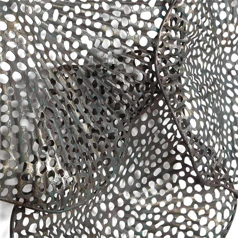 Uttermost Ripley Contemporary Iron Metal Leaf Wall Art in Rich Bronze