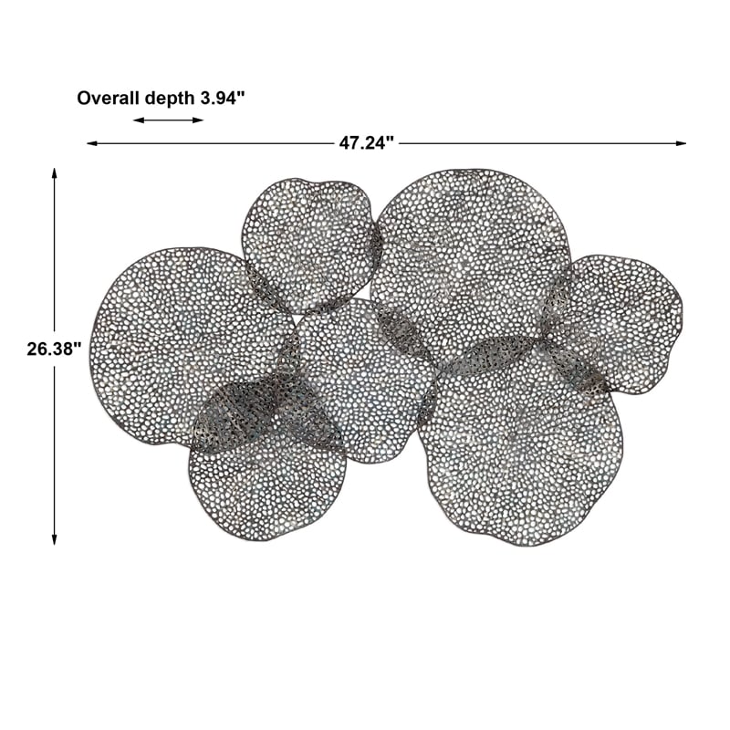 Uttermost Ripley Contemporary Iron Metal Leaf Wall Art in Rich Bronze