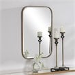 Uttermost Malay Traditional Iron and Glass Vanity Mirror in Antique Gold