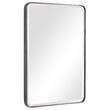 Uttermost Aramis Contemporary Iron and Glass Wall Mirror in Silver Leaf