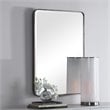 Uttermost Aramis Contemporary Iron and Glass Wall Mirror in Silver Leaf
