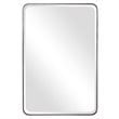 Uttermost Aramis Contemporary Iron and Glass Wall Mirror in Silver Leaf