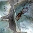 Uttermost Teo Coastal Tamarind Wood Wall Art in Soft Blue Green (Set of 3)
