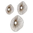 Uttermost Avarie Contemporary Metal and Glass Wall Art in Gold (Set of 3)