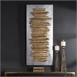 Uttermost Lev Contemporary Iron Metal Wall Decor in Antique Gold