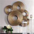 Uttermost Ahmet Contemporary Iron Metal Rings Wall Decor in Soft Gold