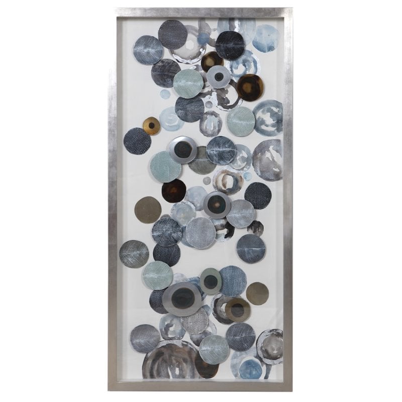 Uttermost Kella Coastal Wood Glass and Iron Shadow Box in Multi-Color