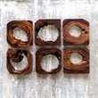 Uttermost Adlai Contemporary Wood Wall Art in Coffee Brown (Set of 6)
