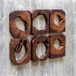 Uttermost Adlai Contemporary Wood Wall Art in Coffee Brown (Set of 6)