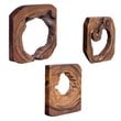 Uttermost Adlai Contemporary Wood Wall Art in Coffee Brown (Set of 6)