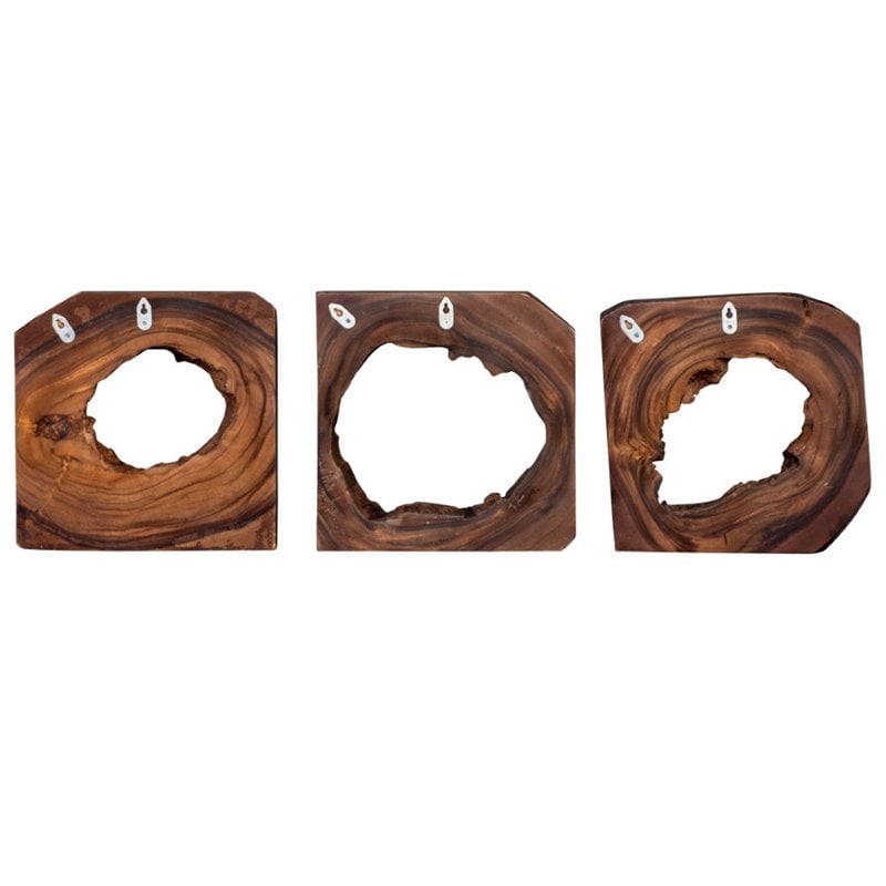 Uttermost Adlai Contemporary Wood Wall Art in Coffee Brown (Set of 6)