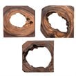 Uttermost Adlai Contemporary Wood Wall Art in Coffee Brown (Set of 6)