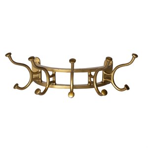 Uttermost Starling Aluminum Wall Mounted Coat Rack in Antique Brass