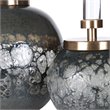 Uttermost Cessair Iron Glass and Crystal Art Bottles in Blue Gray (Set of 2)