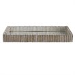 Uttermost Talmage Polyresin and MDF Wood Mirrored Tray in Silver Leaf
