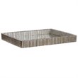Uttermost Talmage Polyresin and MDF Wood Mirrored Tray in Silver Leaf