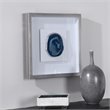 Uttermost Kalia Coastal Agate Stone Glass and Fabric Shadow Box in Blue