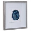 Uttermost Kalia Coastal Agate Stone Glass and Fabric Shadow Box in Blue
