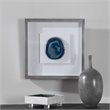Uttermost Kalia Coastal Agate Stone Glass and Fabric Shadow Box in Blue