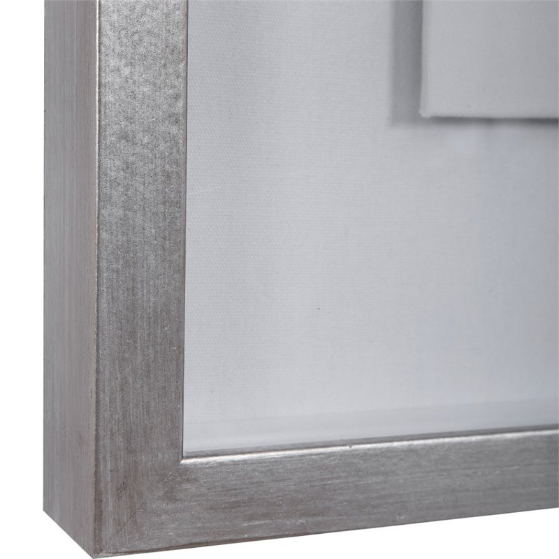 Uttermost Kalia Coastal Agate Stone Glass and Fabric Shadow Box in Blue