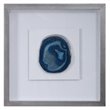 Uttermost Kalia Coastal Agate Stone Glass and Fabric Shadow Box in Blue