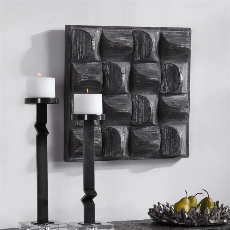 Uttermost Pickford Farmhouse Fir Wood and MDF Wall Decor in Aged Gray