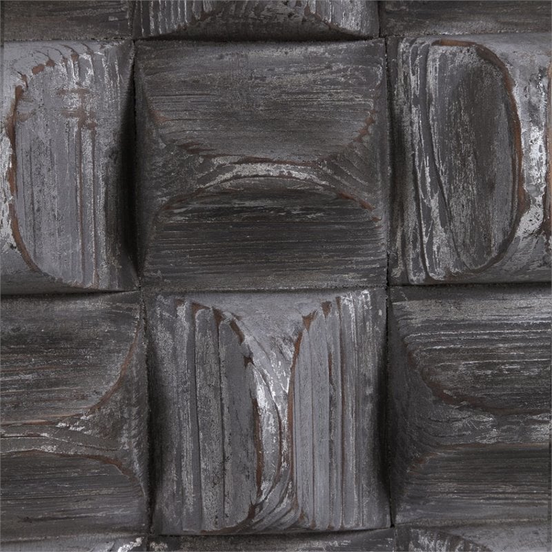Uttermost Pickford Farmhouse Fir Wood and MDF Wall Decor in Aged Gray