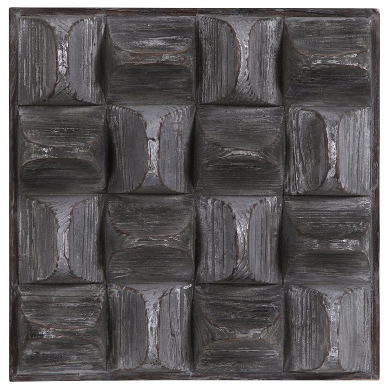 Uttermost Pickford Farmhouse Fir Wood and MDF Wall Decor in Aged Gray