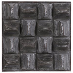 Uttermost Pickford Farmhouse Fir Wood and MDF Wall Decor in Aged Gray