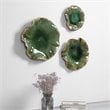 Uttermost Abella Transitional Ceramic Wall Decor in Forest Green (Set of 3)