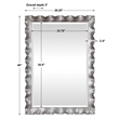 Uttermost Haya Iron Metal and MDF Wood Vanity Mirror in Silver Leaf